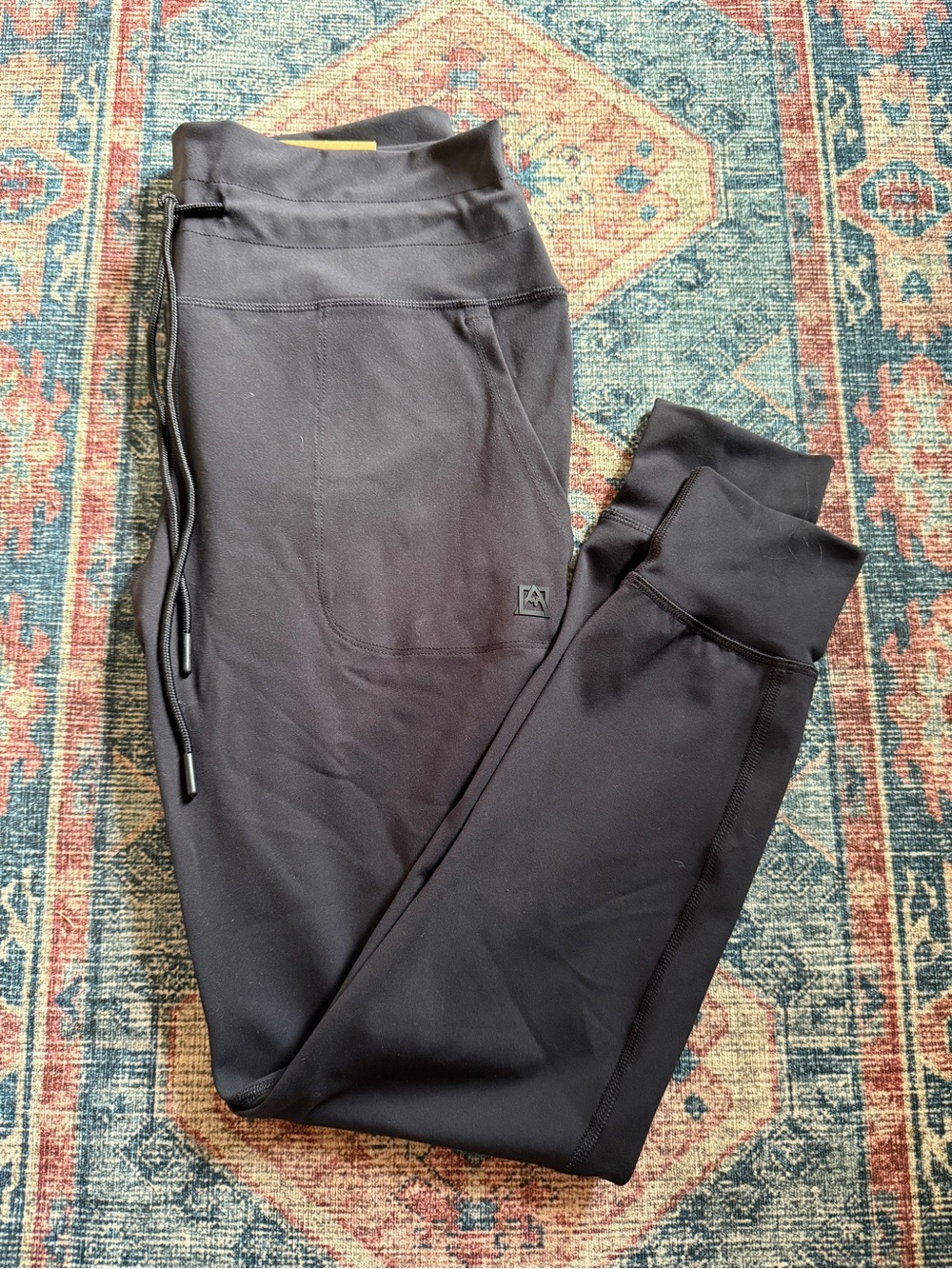 Avalanche Black Women's Jogger Leggings with Drawstring